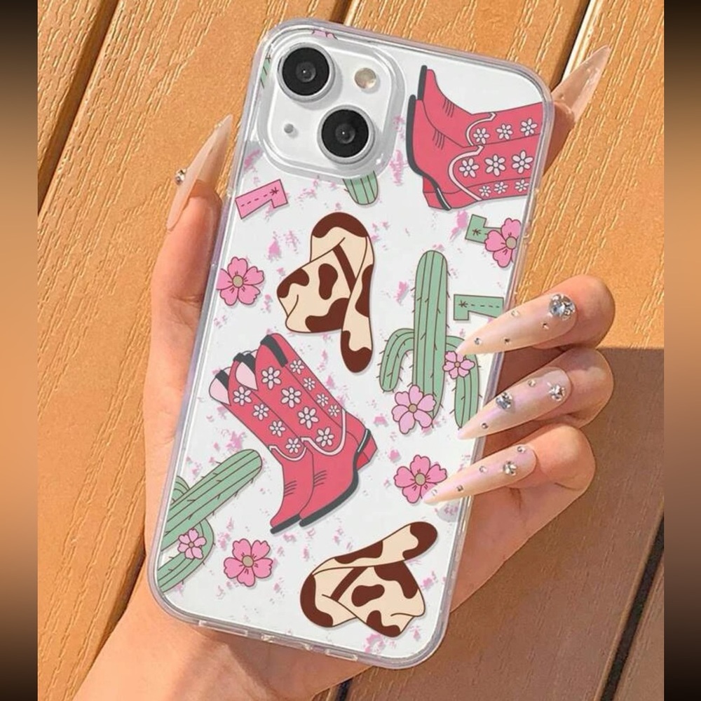 Western Cowboy Hat Transparent Cell Phone Case iPhone 14 plus